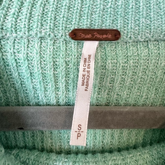 Free People Good Pullover Mockneck Sweater in Opaline Green - Size S - Picture 11 of 15
